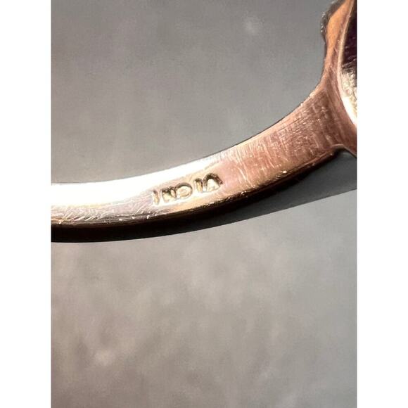 Vintage Samuel Aaron amethyst solitaire sterling silver ring size 7 - Picture 12 of 16